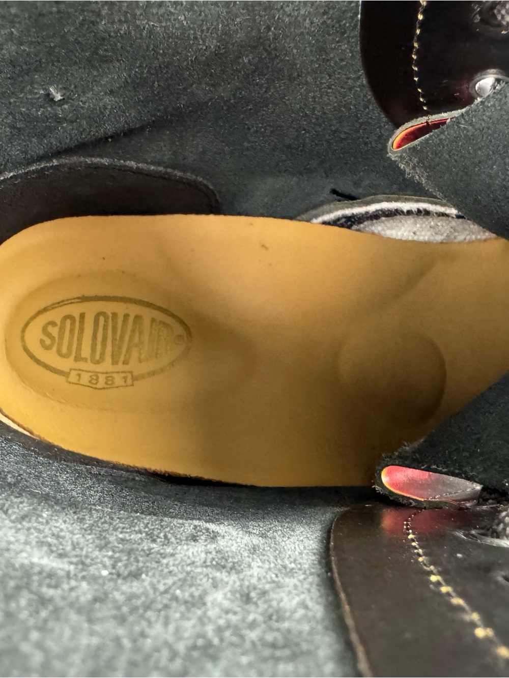 Solovair Flame Rub-Off 8 Eye Derby Boots ⢠Womenâs 8.5 ⢠Men's 7.5 ⢠NWOT - Picture 13 of 16